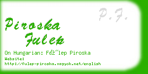 piroska fulep business card